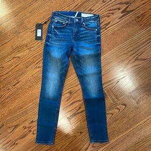 rag & bone mid-rise ankle skinny jeans, size 24, new with tags